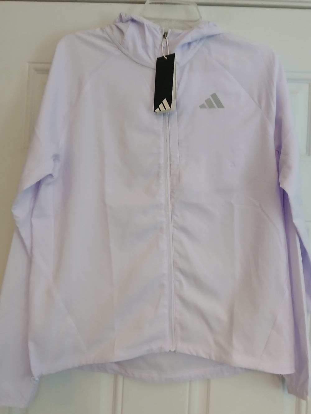 NEW WITH TAGS Adidas Running Purple Zip Jacket Size Small Reflective